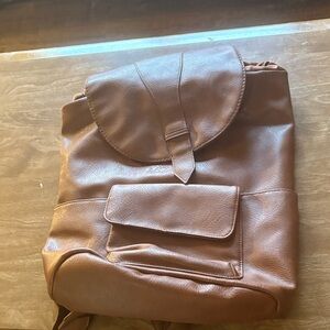 Universal Thread Tan Faux Leather Backpack